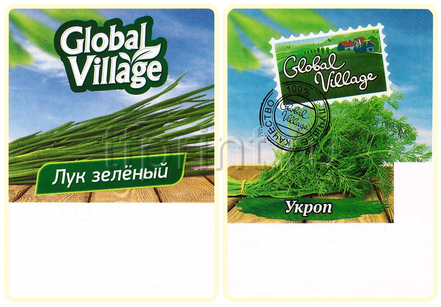 Global Village этикетки